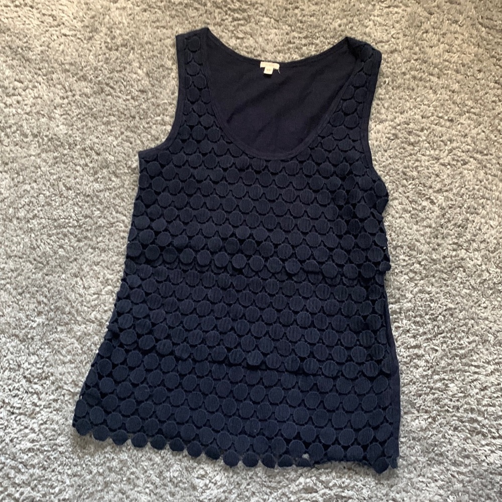 Navy layered dots